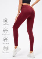 Leggings De Yoga Para Mujer Calor Invierno Elásticos Talla Completa Deporte Gimnasio Running Leggings De Poliéster Y Spandex - details 0