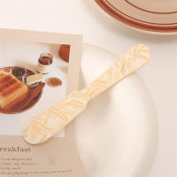 Cuchara De Postre Retro De Acrílico De Grado Alimenticio Con Patrón De Mármol Cortador De Queso Y Mermelada Para Helado Y Pasteles - details 8