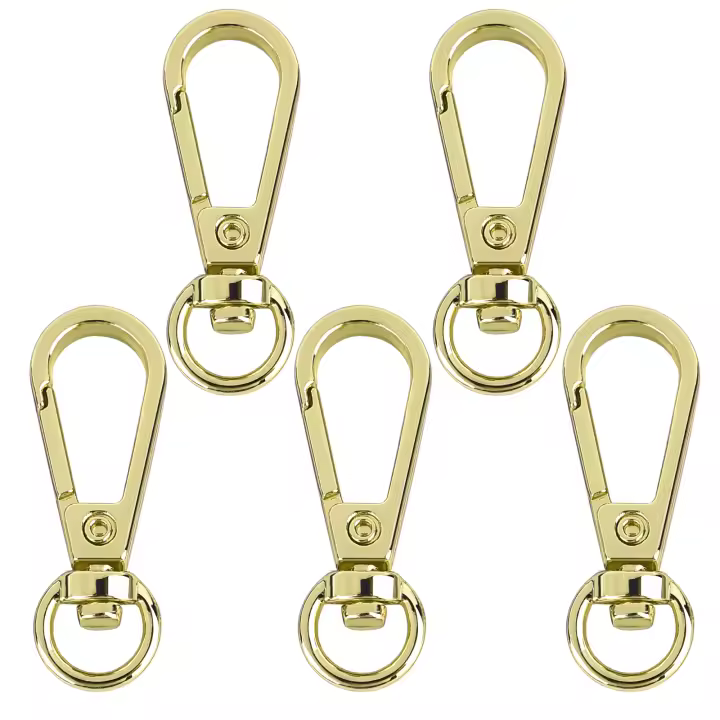 5pcs Hebilla De Anillo O-Ring De Metal Con Giradiscos Para Manualidades En Cuero Mochila Correa Cinturón Llavero Accesorio - 1