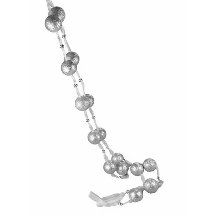 Gerimport Elegante Decoración Navideña Colgante Bolas Plata 2 Metros - 1