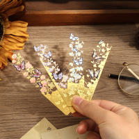 Marcapáginas Vintage Mariposa Flor Dorado Metal Hueco Creativo Regalo Para Estudiantes Herramienta De Lectura Suministros De Papelería - details 2