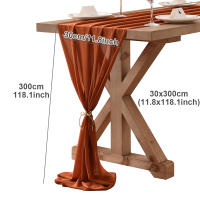 Corredor De Mesa De Seda Bohemia Romántica 30cm*300cm Para Boda Cumpleaños Fiesta De Novia Día De San Valentín Decoración De Mesa - details 2
