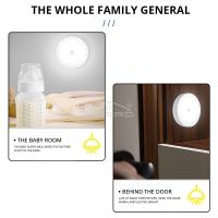 Lámpara De Pared LED Inalámbrica Con Sensor De Movimiento 2X Recargable Por USB Luz Nocturna Redonda Para Decoración De Dormitorio Escaleras Armario - details 5