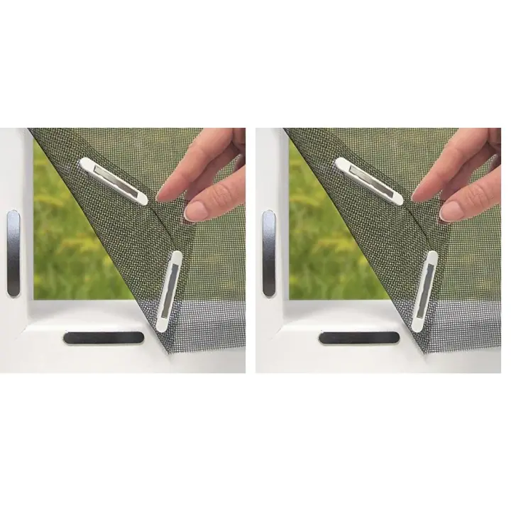 Mosquitera Magic Click para ventanas | Corte personalizado para ventanas de hasta 150 x 130 cm | Fácil montaje con imanes, sin necesidad de taladrar ni atornillar [Negro] - 1