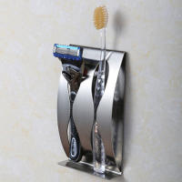 Soporte De Pared Para Cepillo De Dientes 2024 1PC Organizador De Dientes Con 3/2 Ganchos Adhesivo Auto Adhesivo Accesorios De Baño En Acero Inoxidable - details 1