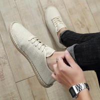 Zapatos Planos Casuales De Lino Clásicos Para Hombres Y Mujeres Mocasines De Canvas Moda Zapatería Pesca Talla Grande - details 8