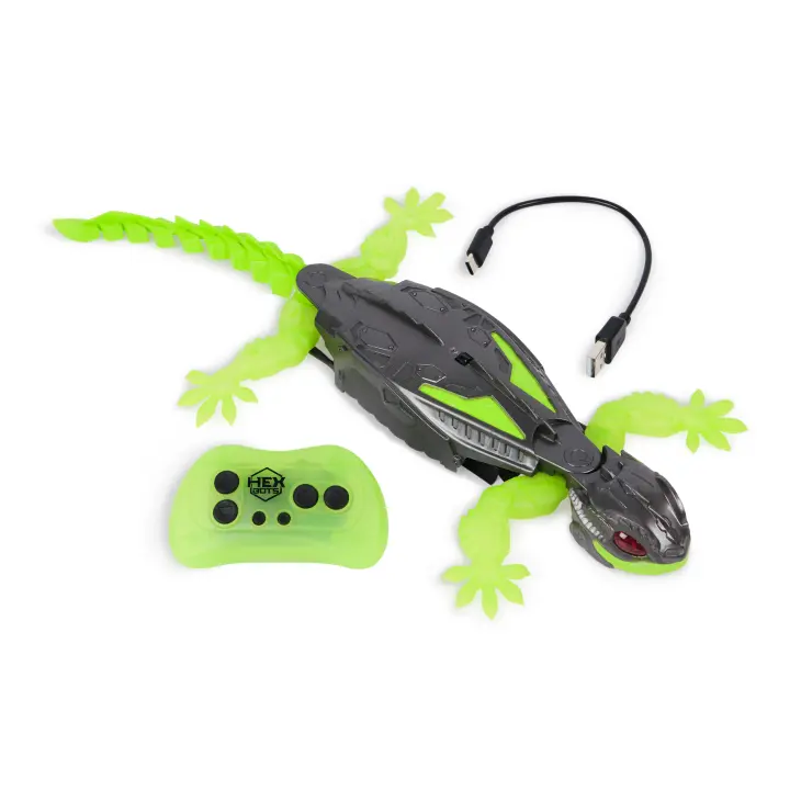 SPIN MASTER - HEX BOTS Wall Crawler Gecko, robot de control remoto recargable, sube paredes .Juguetes para niños y niñas de 4 años en adelante - 1