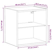 Estante Flotante vidaXL Negro Roble 40x28,5x40 cm Madera Elaborada - details 7
