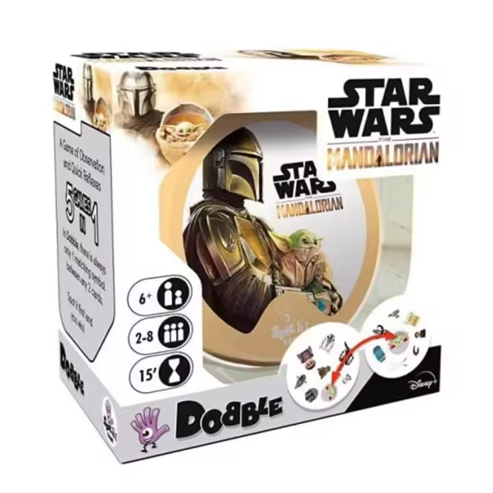Asmodee - Dobble Star Wars Mandalorian - Juego de Cartas en Español - 1