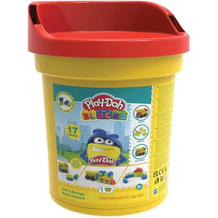 Valuvic Juego de Bloques Play-Doh Blocks con 17 Piezas para Crear - Desarrollo de Habilidades Motoras - 1