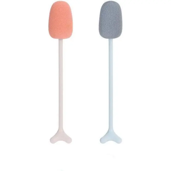 piezas de esponja limpiadora de botellas, cepillos de mango largo, cepillos de limpieza para botellas, cepillos reutilizables para botellas, cristalería - 1