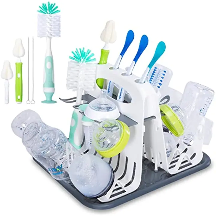 Rack De Secado Para Botellas De Bebé De Gran Capacidad Portátil Soporte De Almacenamiento Para Lácteos Y Botellas De Alimentación Para Niños - 1