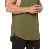 Camiseta De Algodón Transpirable Para Hombres Verano Sin Mangas Deporte Fitness Gimnasio Running Tops De Hombros Vazios - details 9
