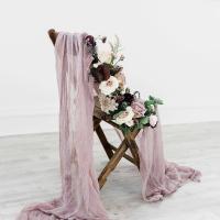 Corredor De Mesa De Queso 10FT En Rosa Tenuis Bohemio 1PC Para Fiestas Y Uso Rustico Tejido De Poliéster Sólido - details 18