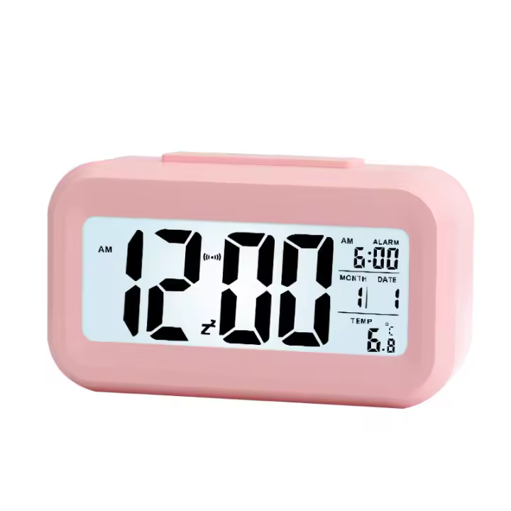 Reloj De Alarma Digital Con Pantalla LCD Grande Y Sensor De Luz Reloj De Niños Con Función De Sueno Para Oficina Y Estudio - 1