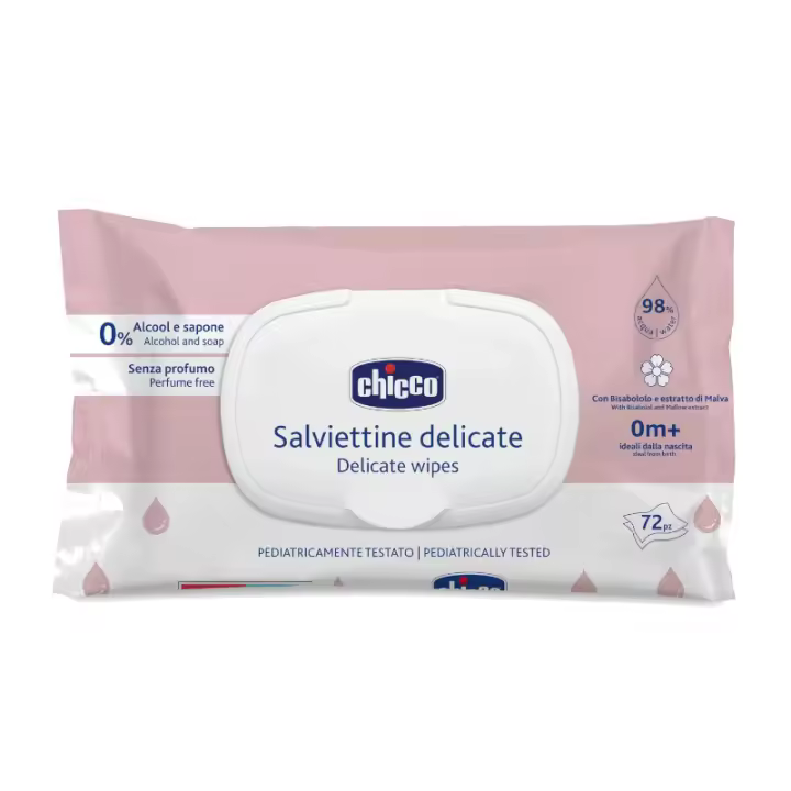 CHICCO TOALLITAS DELICADAS CON TAPA 72U +0M - 1