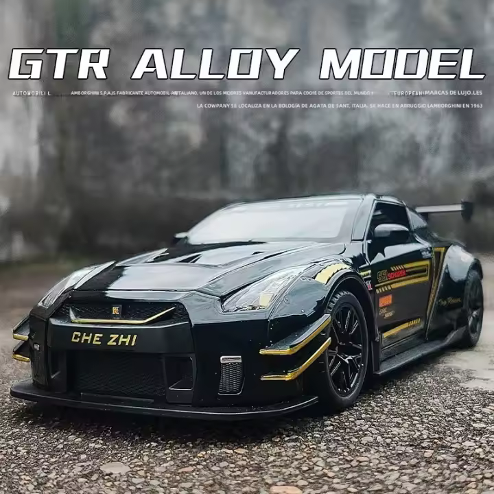 Nissan GTR R35 De 1:24 Coche Deportivo Diecast Modelo De Metal Juguete Para Colección Simulación Con Retroceso Para Niños - 1