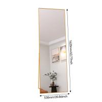 Espejo de Cuerpo Entero de Pie 162x53 cm, Marco de Aluminio Dorado, Vidrio Templado, Ajustable y Estable – Espejo Moderno para Dormitorio, Sala o Vestidor - details 0