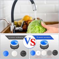6 piezas, aireador M18.5, aireador de grifo de baño de cocina, aireador de grifo de fregadero con 2 llaves de plástico de ahorro de agua, azul - details 0