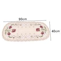 Mantel Rectangular Bordado Con Flores Huecas Pastoral Tapete De Mesa De Tela De Poliéster Y Algodón Impermeable Y Resistente Al Aceite Para Hogar Y Bodas - details 13