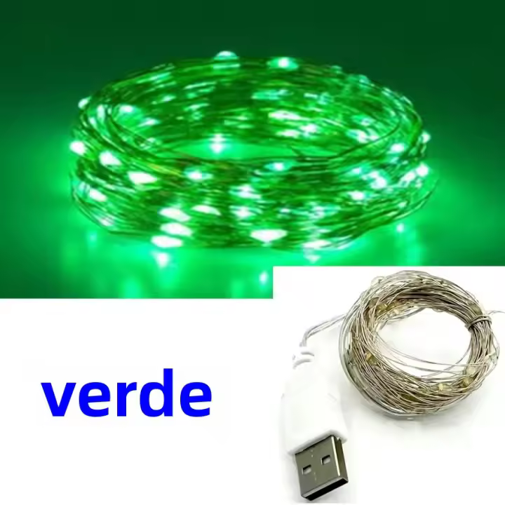 Luces De Cadena LED USB Con Hilo De Cobre Impermeables Para Decoración De Fiesta Navidad Boda Y Jardín Luces De Navidad Multicolor Warm White Blanco - 1