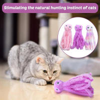 Juguete Para Gatos Pulpo Mordedor De Crecimiento Para Gatos Jóvenes Juguete De Peluche Suave Para Mascotas Producto Cross-border - details 2