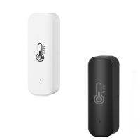 Sensor De Temperatura Y Humedad WiFi Tuya Sensor De Humedad Interior Batería Recargable Monitoreo Por App Soporte Colores Negro Y Blanco - details 0