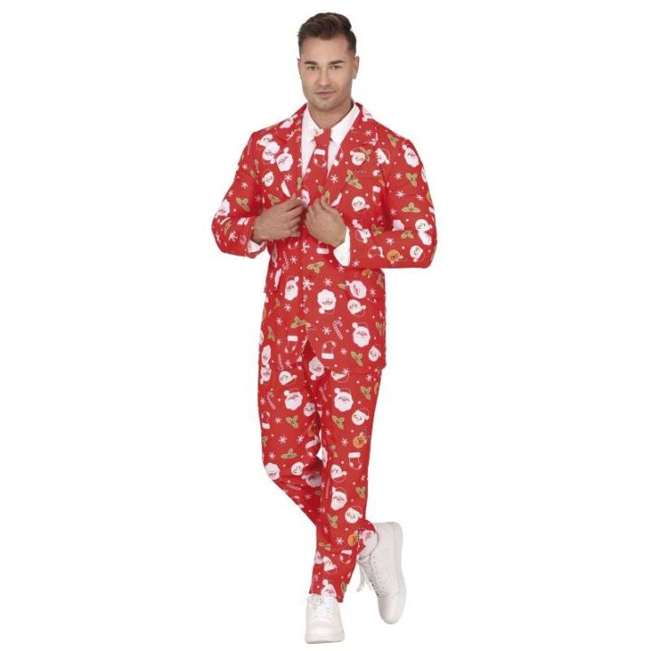 Traje De Papá Noel Deluxe De 12 Piezas Para Hombre – Conjunto De Terciopelo Con Capa, Barba, Peluca Y Accesorios – Disfraz Profesional Para Navidad