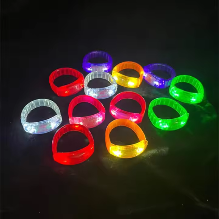 Pulseras LED De Lluvia De Estrellas Control Por Voz Activadas Por Sonido Para Fiestas Y Conciertos 10/20/50PCS Colores Variados - 1