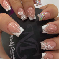 Uñas Postizas Francesas Cortas 24 PCs Con 1 Jelly Y 1 Archivo De Uñas Material ABS Estilo Diverso Sin Químicos De Alta Importancia - details 14