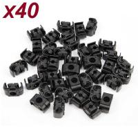 40pcs Clip De Línea De Freno Doble 4.75mm Negro Organizador De Soporte Para Montaje En SKODA A4/S4/A6 Herramienta De Automóvil - details 2
