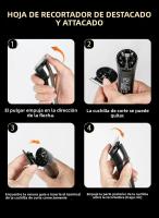 ENCHEN BEARDO Afeitadora Eléctrica Para Hombres Multiusos Corte De Cabello Y Cuerpo Trimmer Facial Con Bloqueo De Seguridad 4 Boquillas Tipo-C Recargable - details 14