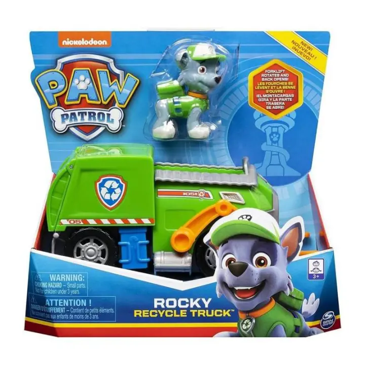 Spin Master Camión de Reciclaje Patrulla Canina con Figura de Rocky - Juego Creativo - 1