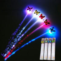 LED Glow Hair Braid Butterfly Light 5/10 Pcs Accesorios De Cabello Colorido Para Fiestas Y Decoración Navidad Para Niños Y Adultos - details 3