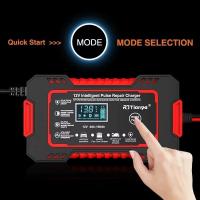 Cargador de batería de coche totalmente automático de 12 V y 6 A con pantalla LCD digital. Cargadores de reparación Power Pulse. Cargadores de batería de plomo-ácido húmedos y secos. - details 1