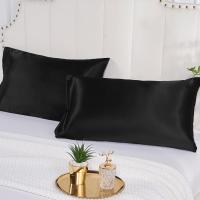 2pcs Fundas De Almohada De Satén Seda Para Cabello Y Piel Coral Tamaño Estándar Super Suaves Fundas De Almohada Poliéster Sin Estampado Proveniente De Mainland China - details 3