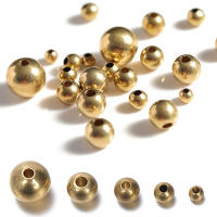 50pcs Bolas Redondas De Latón Originales 3mm 4mm 5mm 6mm 8mm Para Complementos De Joyería DIY Colgantes Y Pulseras - details 0
