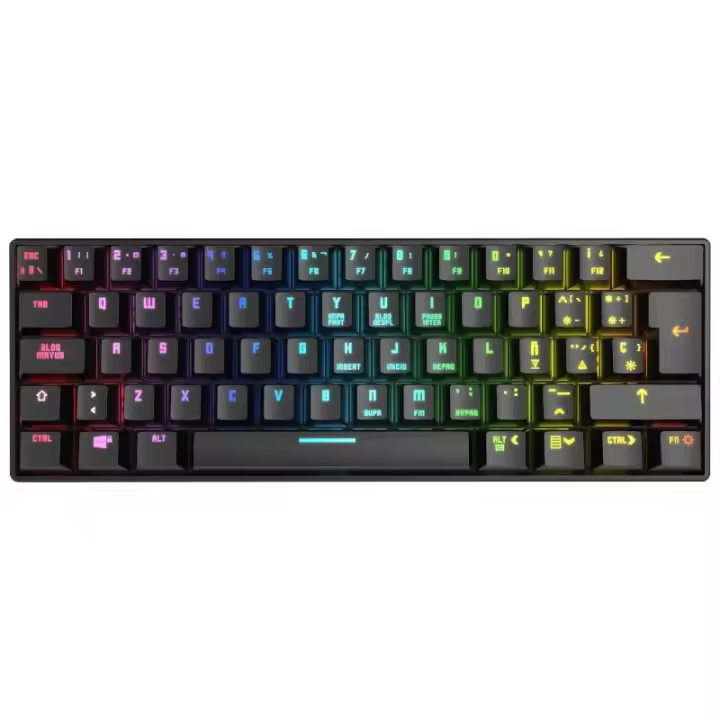Mini Teclado Mecánico Inalámbrico Krom Kluster RGB USB Bluetooth Switch Outemu Red - 1