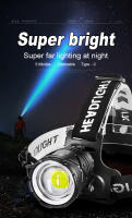Linterna Frontal LED Potente XHP160 9000 Lumens Recargable USB Impermeable 3KM Para Camping Pesca Caza Senderismo - details 1