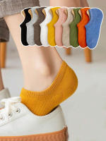 Calcetines De Bote Rayados Para Mujer 5 Pares Antideslizantes Invisibles Delgados Transpirables Para Verano Y Primavera Casual - details 1