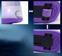 Zapatos De Rodilleras LED Para Niñas Correa Elástica Carga USB Zapatillas Respirables Transpirables Todas Las Estaciones Color Rosa - details 2