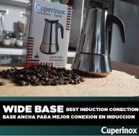 CUPERINOX - Cafetera Italiana inducción Fabricado en España | 2 ,4, 6, 10 ,12 Tazas | cafetera Express para Placas y vitroceramicas inducción | Acero Inoxidable | Apto lavavajillas (no Incluye Molinillo café) Cafetera Italiana Acero Inoxidable - details 0