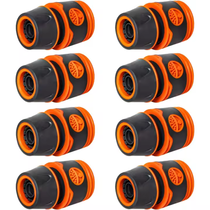 Accesorios de manguera Conexión rápida de manguera de 1/2 ", Kit de conexión rápida de 8 piezas para manguera de jardín, Accesorios de arranque de manguera de conexión rápida - 1