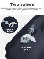 PACOONE Almohadilla De Acampar Al Aire Libre Con Cojín Inflable Plegable Ultra-ligera Chapa Impermeable Para Viajes Y Senderismo - details 3