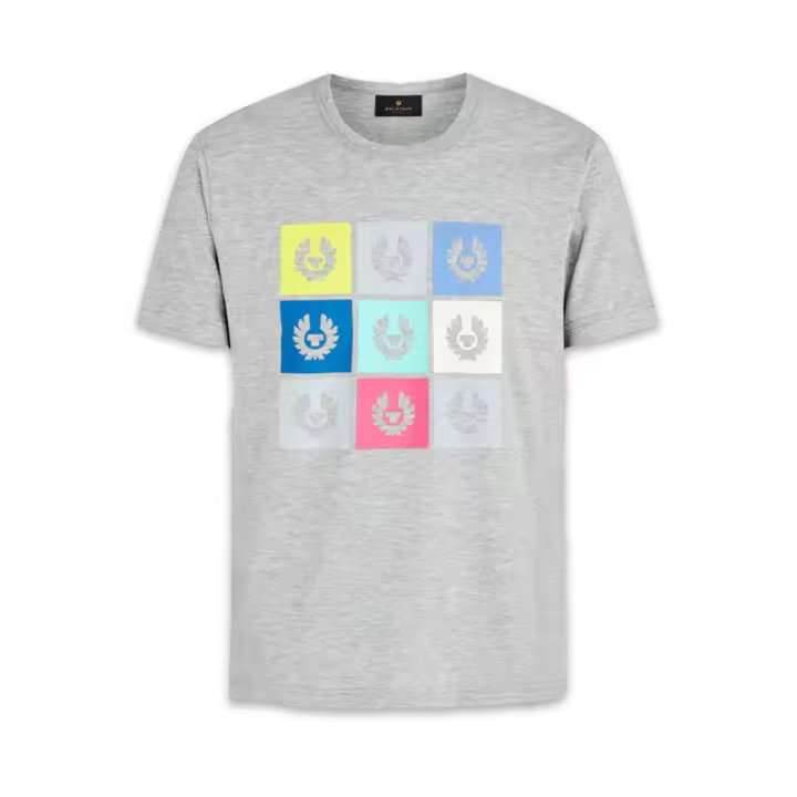 Camiseta Belstaff Tile de Algodón Ligero con Diseño Icónico y Bloques de Colores Brillantes - 1