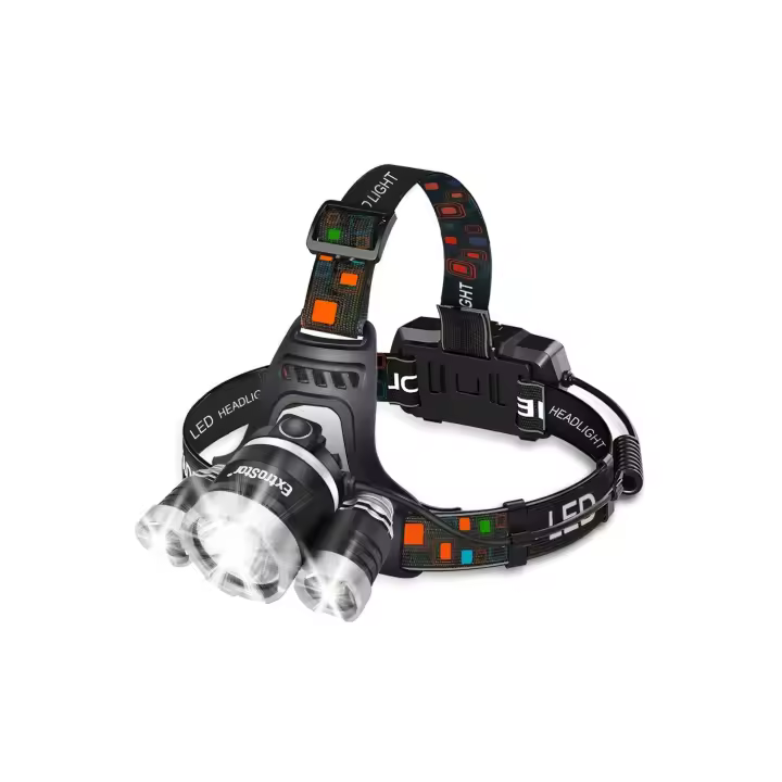 Linterna Frontal LED Recargable USB | 1500 Lúmenes, 4 Modos de Luz, Alcance 200m | Ideal para Senderismo, Montaña, Caza, Camping y Exploración Nocturna, Resistencia al agua | Batería hasta más de 3 horas - Extrahouse - 1