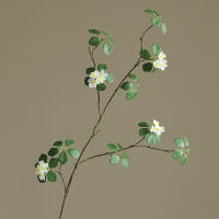 Simulada Rama Enredada De Flores Con Campana Colgante Y Madera Borracha Decoración De Pared a Piso Para Sala De Estar Planta Forestal Artificial - details 5
