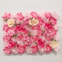 Pared De Flores Artificiales Rosa De Seda Para Decoración De Bodas Bebés Y Navidad Estilo De Hojas Verdes Y Rosas Tamaño Grande - details 34