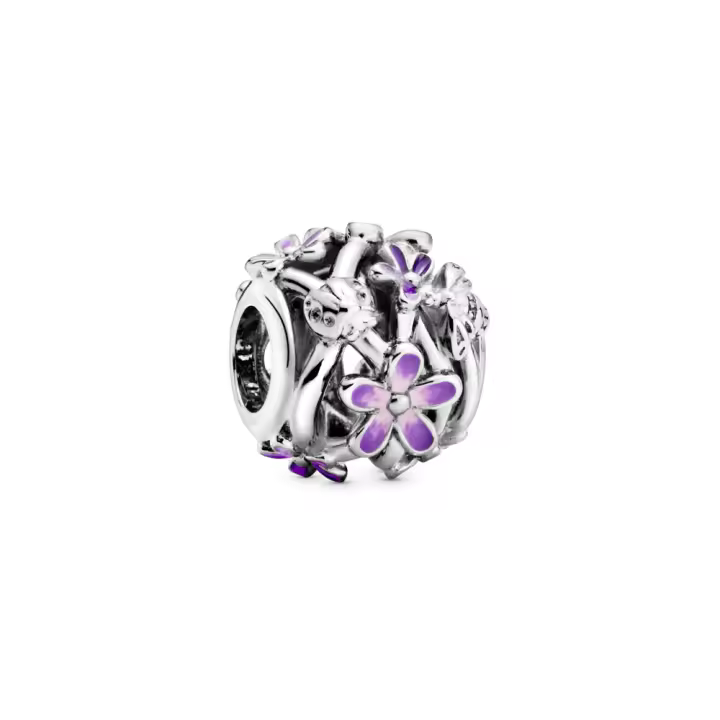 Pandora Pandora Charm en plata de ley Margarita Morada Filigrana 798772C02 , para Mujer - 1