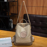 Nueva Mochila Retro Para Mujer Con Diseño De Impresión Gran Capacidad De Almacenamiento Para Viajes Material PU De Alta Calidad Bolsa Escolar Con Manijas Suaves Y Correas De Hombro - details 2